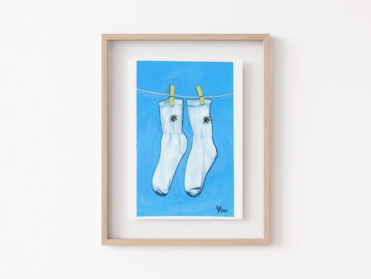 Sousedka to dělá se starými ponožkami: resultado na stěnách je k nepoznání